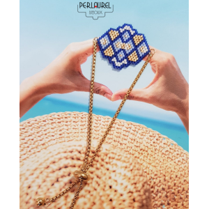 Bracelet-chaine- coulissante-bleu-logo