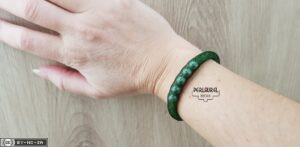 Bracelet vert en résille
