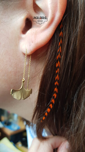 Boucles d'oreilles ginkgo