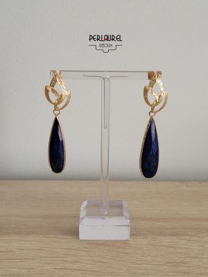 Boucles d'oreilles gouttes lapis lazuli