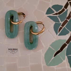 Créoles rondes aventurine